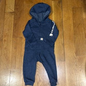 Carhartt Boys Long-Sleeve Zip-Front Hooded Coverall, (12 Months)